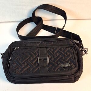 Lug Carousel- convertible cross body bag- black